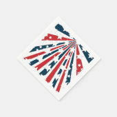Stylied American Flag Paper Napkins Servet (Hoek)