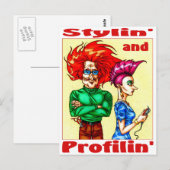 Stylin' en profilin' briefkaart (Voorkant / Achterkant)