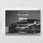 Stylin Fast Car Birthday Uitnodiging (Achterkant)