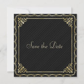 Stylin Gold Border Save the Date (Voorkant)
