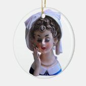 Stylin’ Lady Head Vase Manicure Pet Eyelashes Keramisch Ornament (Links)