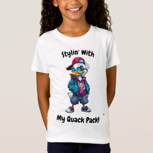 Stylin' with My Quack Pack - Cool Duck T-shirt voo (Voorkant)