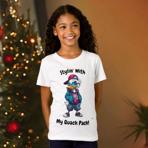 Stylin' with My Quack Pack - Cool Duck T-shirt voo