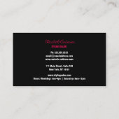 Styling Hair Salon Diva Beautician Visitekaartje (Achterkant)