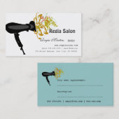 Styling Salon Hair Dryer Beauticians Afsprakenkaartje (Voorkant / Achterkant)