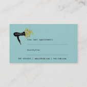 Styling Salon Hair Dryer Beauticians Afsprakenkaartje (Achterkant)