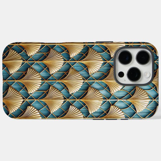 Stylised 3D Art Deco Fan Design Case-Mate iPhone Case (Achterkant (horizontaal))