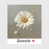 stylised blooming daisy paintings, sticker (Vel)