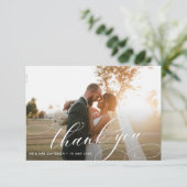 Stylised Calligraphy lettering wedding  Bedankkaart (Staand voorkant)