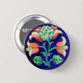 STYLISEERD PINKSTROOM, BLAUWE GROENE STROOM RONDE BUTTON 5,7 CM (Voorkant /achterkant)