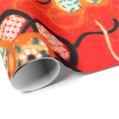 STYLISEERDE STROMEN, ZWARTE WITTE RIBBEN, GERELD CADEAUPAPIER (Rol Hoek)