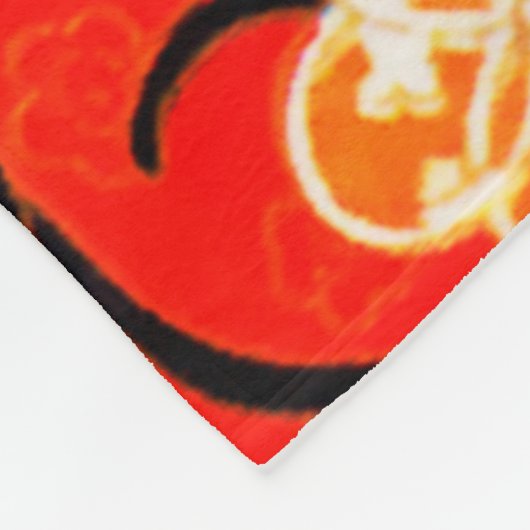 STYLISEERDE STROMEN, ZWARTE WITTE RIBBEN, GERELD FLEECE DEKEN (Hoek)