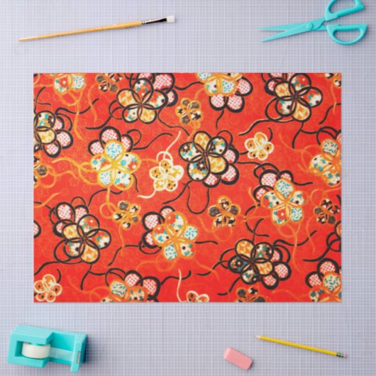 STYLISEERDE STROMEN, ZWARTE WITTE RIBBEN, GERELD TISSUEPAPIER (Craft)