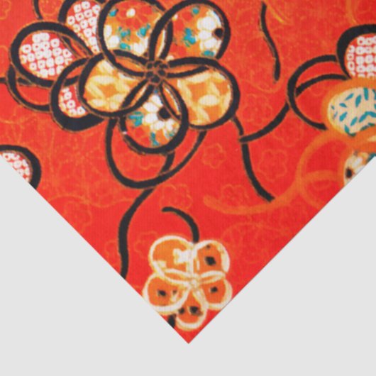 STYLISEERDE STROMEN, ZWARTE WITTE RIBBEN, GERELD TISSUEPAPIER (Detail)