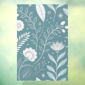 Stylish 24x36 Floral Transparent Window Cling Déco Raamsticker (Vel 3)