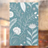 Stylish 24x36 Floral Transparent Window Cling Déco Raamsticker (Vel 2)