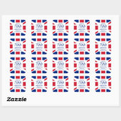 Stylish 70th Platinum Jubilee UNION JACK Vierkante Sticker (Vel)