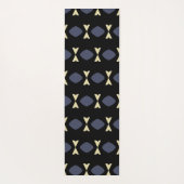 Stylish Abstract Blue and black yoga mat (Achterkant)