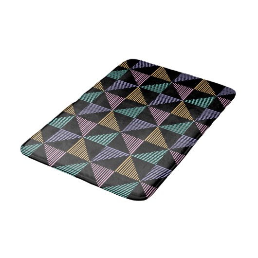 Stylish Abstract Geometric Print – Modern Trendy Badmat (Gekanteld)