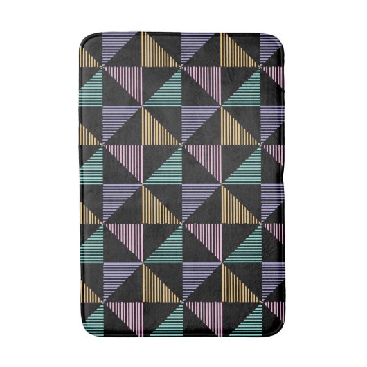 Stylish Abstract Geometric Print – Modern Trendy Badmat (Voorkant Verticaal)