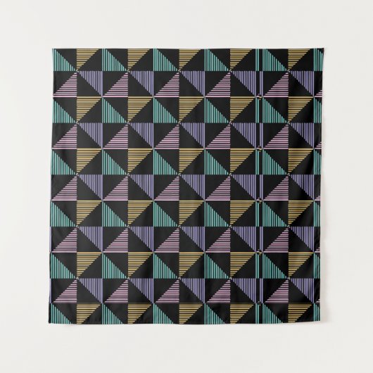 Stylish Abstract Geometric Print – Modern Trendy Wandkleed (Voorkant)