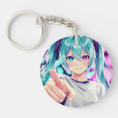 "Stylish Acrylic Circle Keychain Durable " (Voorkant)