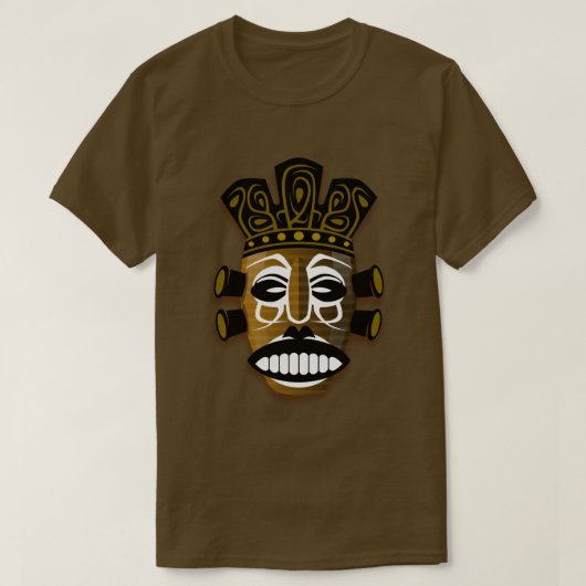 STYLISH AFRICAN TRIBAL MASKILLUSTRATIE T-SHIRT (Design voorkant)