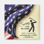 Stylish American Flag Golf Magneet (Voorkant)