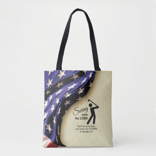 Stylish American Flag Golf Tote Bag (Voorkant)