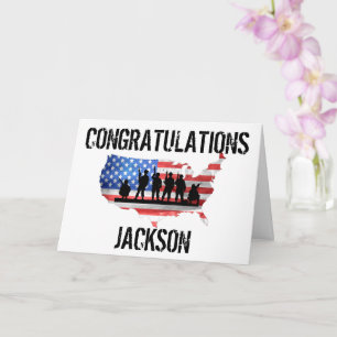 Stylish American Personalized Army Afstuderen Kaar Kaart