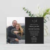 Stylish Ampersand Wedding Photo Invitation Kaart (Staand voorkant)