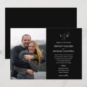 Stylish Ampersand Wedding Photo Invitation Kaart (Voorkant / Achterkant)