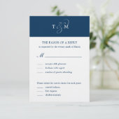 Stylish Ampersand Wedding RSVP Card (Staand voorkant)