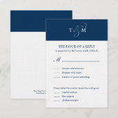 Stylish Ampersand Wedding RSVP Card (Voorkant / Achterkant)