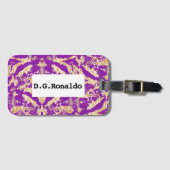 Stylish and Elegant Gold Marble Texture pattern Bagagelabel (Voorkant (horizontaal))