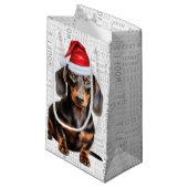 Stylish and Funny Dachshund Lover Christmas Klein Cadeauzakje (Voorkant Gekanteld)