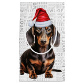 Stylish and Funny Dachshund Lover Christmas Klein Cadeauzakje (Voorkant)