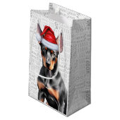 Stylish and Funny Doberman Lover Christmas Klein Cadeauzakje (Achterkant Gekanteld)