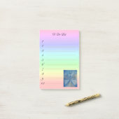 stylish angel Michael on rainbow gradient Post-it® Notes (Op bureau)