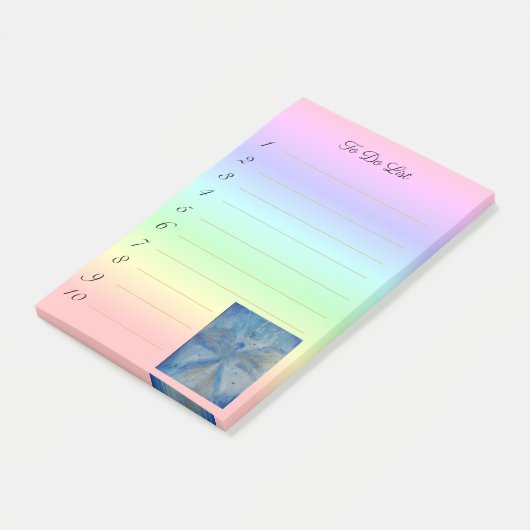 stylish angel Michael on rainbow gradient Post-it® Notes (Schuin)