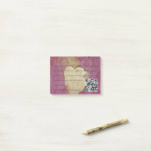 stylish angel of love with qr-code post-it® notes (Op bureau)