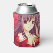Stylish Anime Girl Blikjeskoeler (Blikje Achterkant)