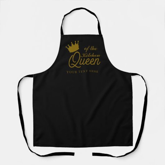 Stylish Apron Personalized for the Kitchen Queen Schort (Voorkant)