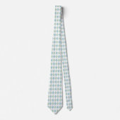 Stylish Aqua & Sea Foam Green Argyle Neck Tie Stropdas (Voorkant)