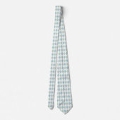 Stylish Aqua & Sea Foam Green Argyle Neck Tie Stropdas (Achterkant)