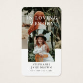 Stylish Arch 2 Photo Funeral Prayer Card Visitekaartje (Voorkant)