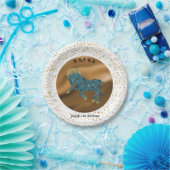 Stylish Aries 1st Birthday & Gold Confetti Papieren Bordje (Feest)