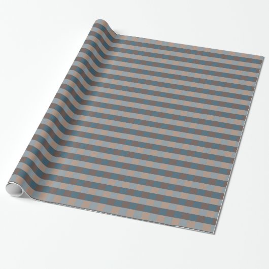 Stylish Arona Blue And Mocha Cadeaupapier (Uitgerold)