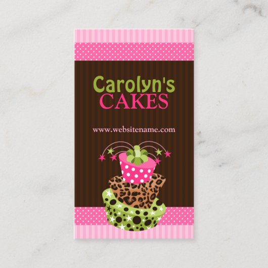 Stylish Art Cake Bakery Visitekaartje (Voorkant)