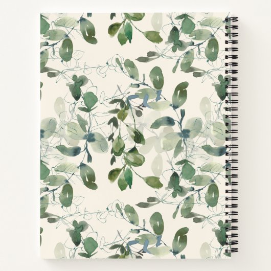 Stylish Autumn Botanical Greenery Name Recipe Notitieboek (Achterkant)